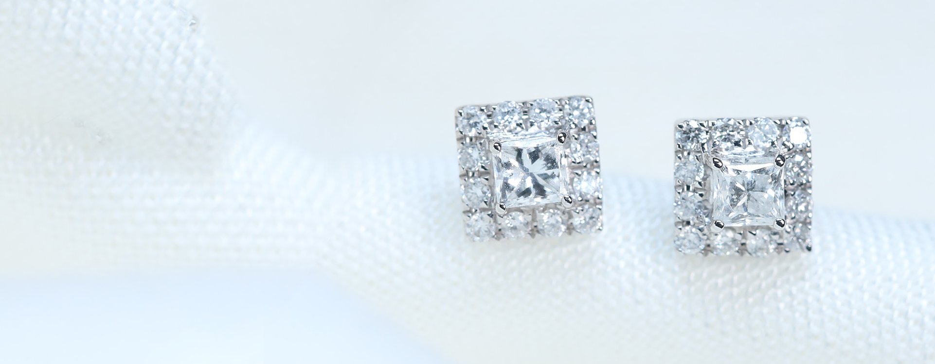 White Diamond Earrings