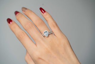 Hadlee 14K White Gold Pear-Cut Brazilian Aquamarine Ring