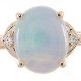 Chelsea 10K Rose Gold Oval-Cut Natural African Opal Ring