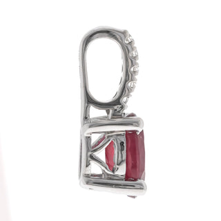 Alessandra 10K White Gold Oval-Cut Mozambique Ruby Pendant