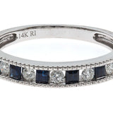 Julia 14K White Gold Square-Cut Ceylon Blue Sapphire Ring