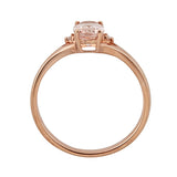 Luisa 10K Rose Gold Oval-Cut Madagascar Morganite Ring