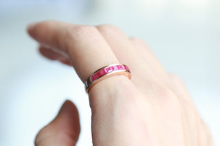 Chelsea 14K Rose Gold Princess-Cut Mozambique Ruby Ring