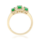 Evangeline 10K Yellow Gold Emerald-Cut Zambian Emerald Ring