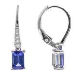 Jenesis 14K White Gold Emerald-Cut Tanzanian Tanzanite Earring