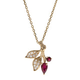 Paisley 14K Yellow Gold Mozambique Ruby Pendant