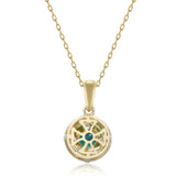 Emerson 14K Yellow Gold Oval-Cut Emerald Pendant