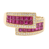 Aisha 10K Yellow Gold Square-Cut Mozambique Ruby Ring