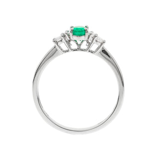 Journey 10K White Gold Oval-Cut Zambian Emerald Ring